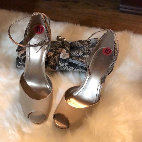 BCBG Shoes with matching clutch - Picture 2 of 8